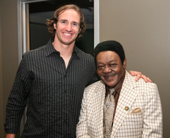 Fats Domino and Drew Brees at the Domino Effect Benefit Concert